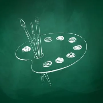 Paint palette Stock Illustration