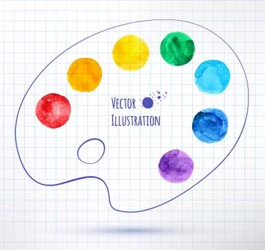 Paint palette Stock Illustration