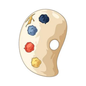 Paint Palette illustration Stock Illustration