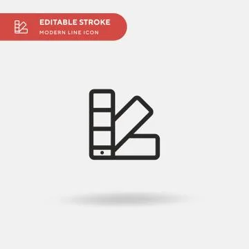 Paint Palette Simple vector icon. Illustration symbol design template for web Stock Illustration