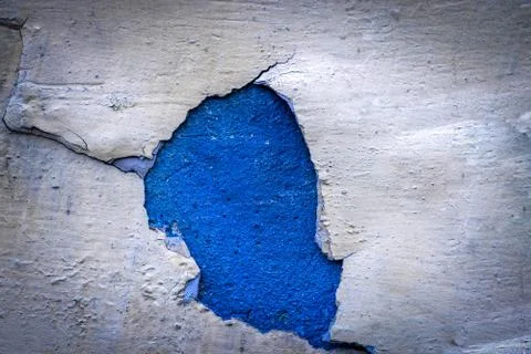 Paint peel texture. Old rough stone on cement pattern wall background. Vintage Stock Photos