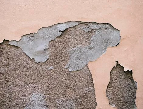 Paint is peeling off the wall Stock Photos
