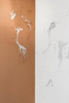 Paint peeling off from the wall Stock Photos