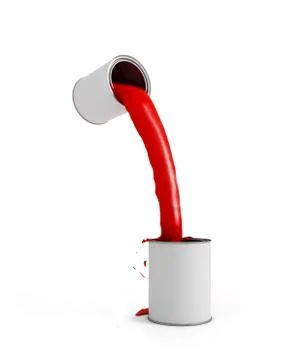The paint is poured from can to can Stock Illustration