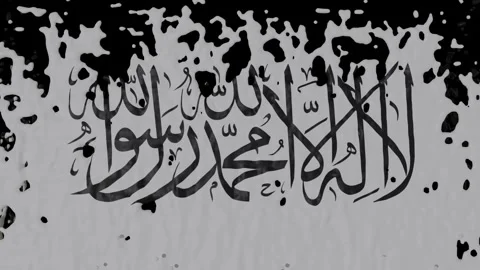 Paint Pouring of the Taliban Flag Stock Footage 265685535