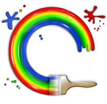 Paint a rainbow Stock Illustration
