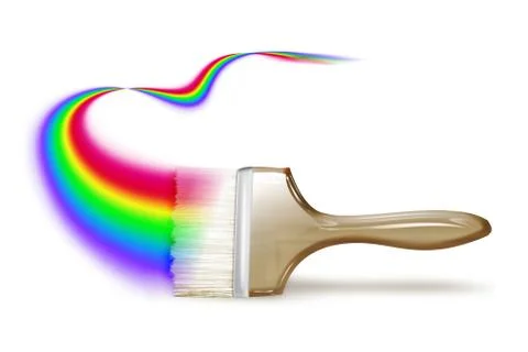 Paint a rainbow Stock Illustration
