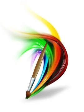Paint a rainbow Stock Illustration