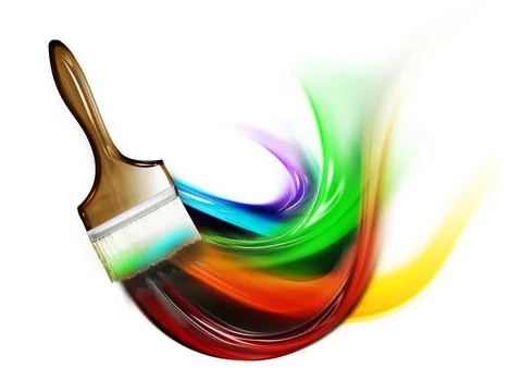 Paint a rainbow Stock Illustration