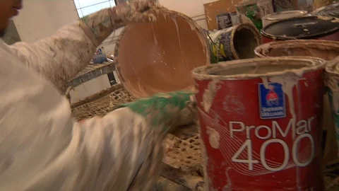 Paint Recycling Stock Footage 106140438