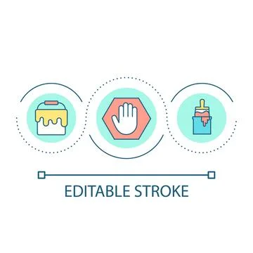 Paint recycling loop concept icon Stock Illustration