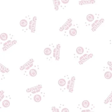 Paint repair glyph seamless pattern Illustrazione stock
