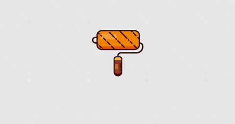 paint roll brush loop animation, suitabl... | Stock Video | Pond5