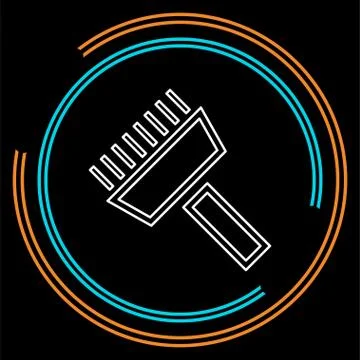 Paint roll icon, vector paint brush Stock Illustration