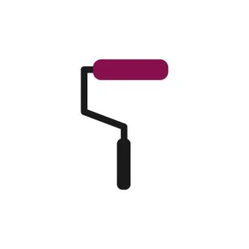 Paint roll vector design template illustration Stock Illustration
