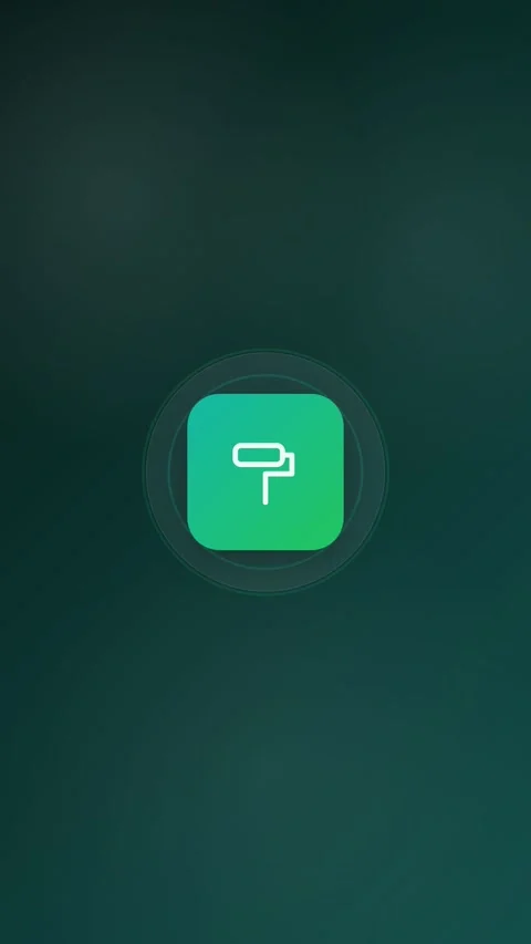Paint Roller Animated Icon 9:16 Stock Footage 345159884