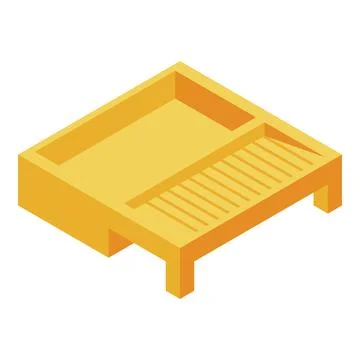 Paint roller box icon, isometric style Illustrazione stock