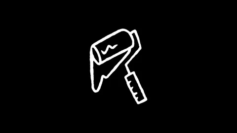Paint Roller Brush Icon Stock Footage 347776166