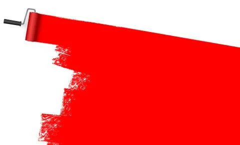 Paint roller concept with marking Stock Illustration