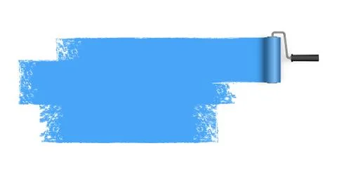 Paint roller concept with marking Stock Illustration