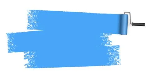 Paint roller concept with marking Stock Illustration