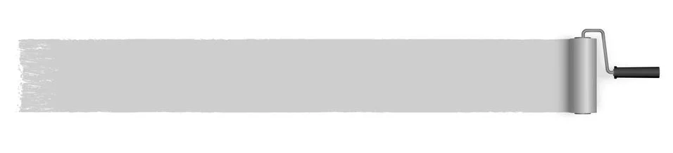 Paint roller concept with marking Stock Illustration