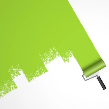 Paint roller concept with marking Stock Illustration