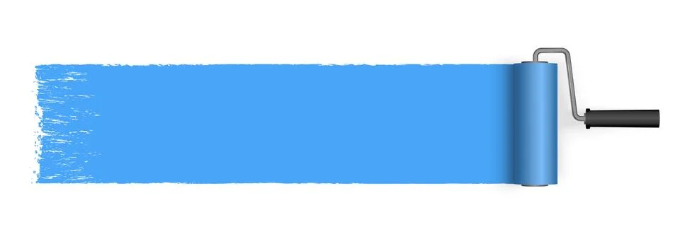 Paint roller concept with marking Stock Illustration