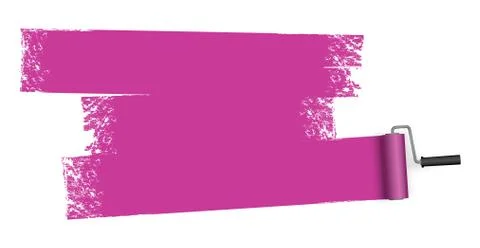 Paint roller concept with marking Illustrazione stock