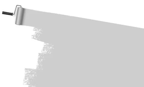 Paint roller concept with marking Stock Illustration