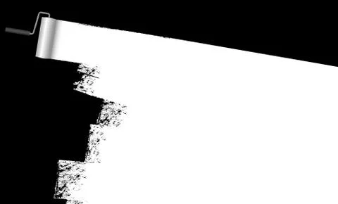 Paint roller concept with marking Stock Illustration