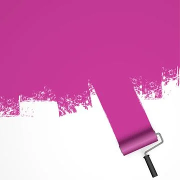 Paint roller concept with marking Stock Illustration