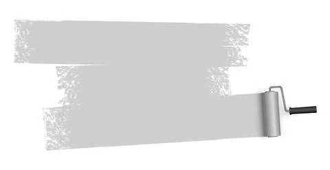 Paint roller concept with marking Stock Illustration