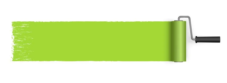 Paint roller concept with marking Illustrazione stock