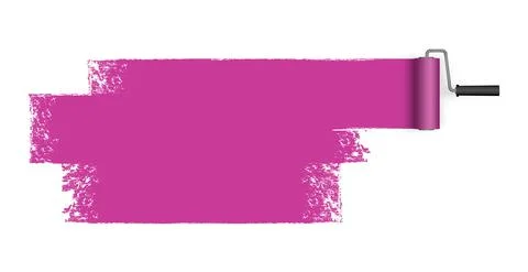 Paint roller concept with marking Stock Illustration