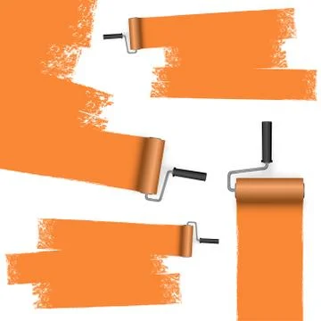 Paint roller concept with markings Stock Illustration