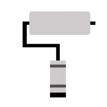 Paint roller flat illustration on white Stock Illustration