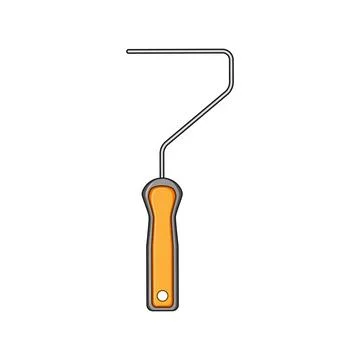 Paint roller frame tool for creative painting work Illustration