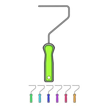 Paint roller frame tool for creative painting work Stock Illustration
