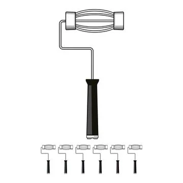 Paint roller frame tool for home renovation work Ilustración de archivo