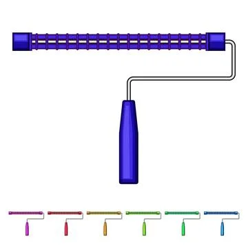 Paint roller frame tool for renovation projects Stock Illustration