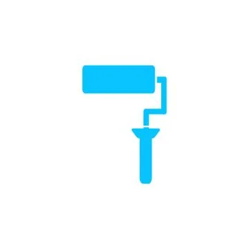 Paint roller icon flat. Stock Illustration