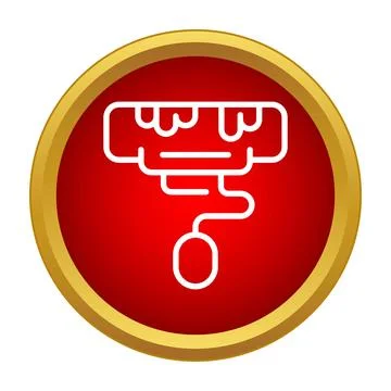 Paint roller icon for home decorating and refurbishing Stock Illustration