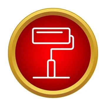 Paint roller icon for home improvement and renovation Stock Illustration