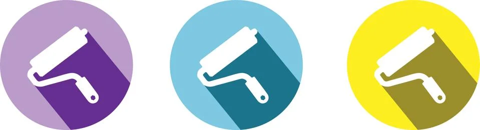 Paint roller icon isolated on background Stock Illustration