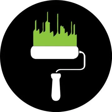 Paint roller icon isolated on background Stock Illustration