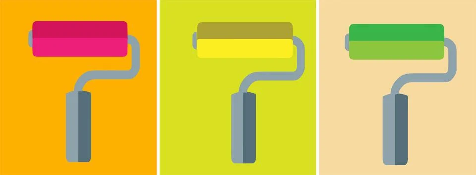 Paint roller icon isolated on background Stock Illustration
