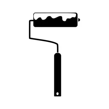 Paint Roller Icon isolated over white background. vector illustration eps Stock Illustration