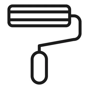 Paint roller icon outline vector. Data interface Stockillustratie