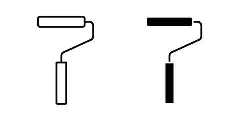 Paint roller icon vector art Illustrations Stock Illustration
